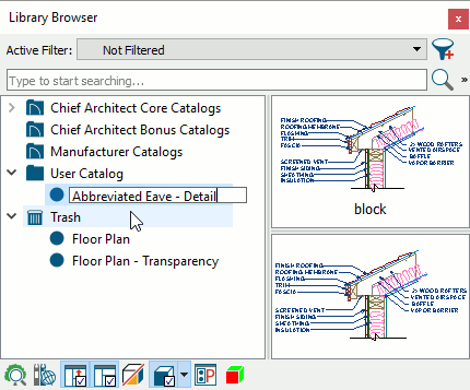 Renaming the CAD block