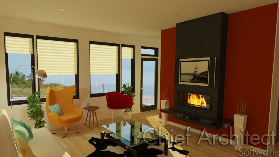 Accent wall containing fireplace Fireplace located on accent wall