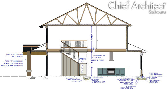 Displaying Framing in a Cross Section/Elevation View