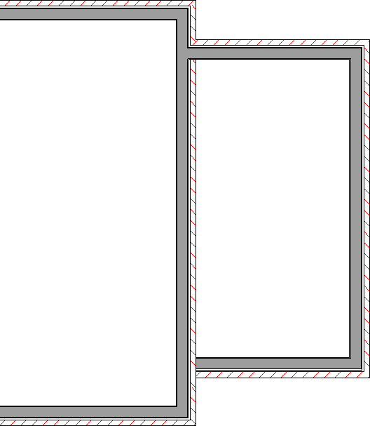 Brick wall showing two different kinds of connections
