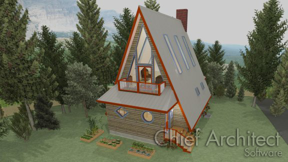 Creating custom shaped windows A-Frame house with angled windows
