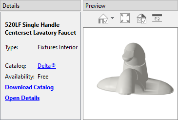 Details section in the Library Browser