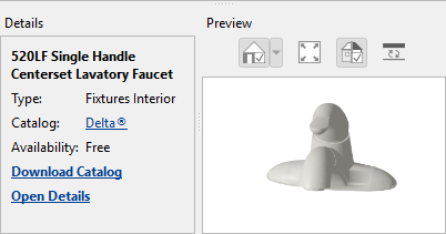 Details section in the Library Browser