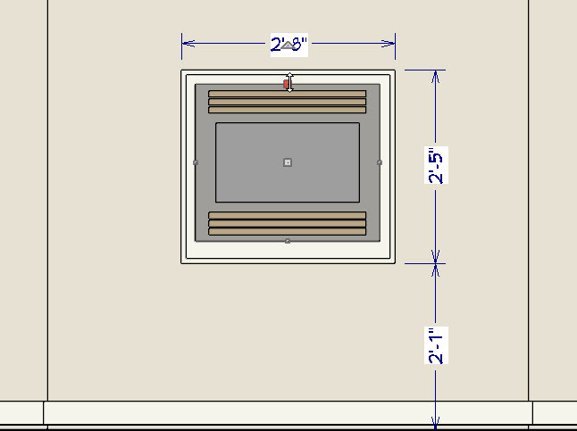 Adjust size of the fireplace screen