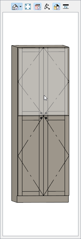Select the top face item in the 3D preview
