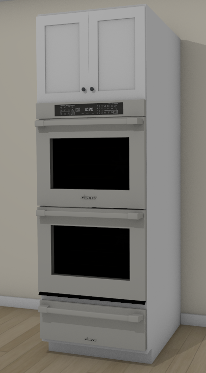 Camera view of the cabinets stacked on each other