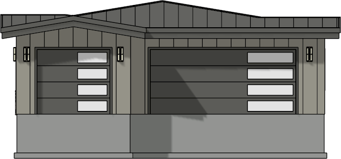 Section view displaying only the garage