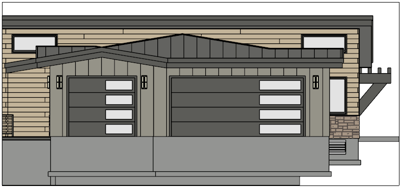 Elevation showing the clip lines