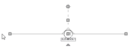 Using the edit handle to adjust the side clipping of an elevation