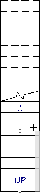 Drawing a railing under the staircase