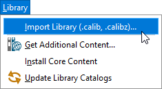 Library> Import Library from the menu