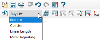 Changing the reporting method to Cut List using the Lumber Reporting Method Control drop-down