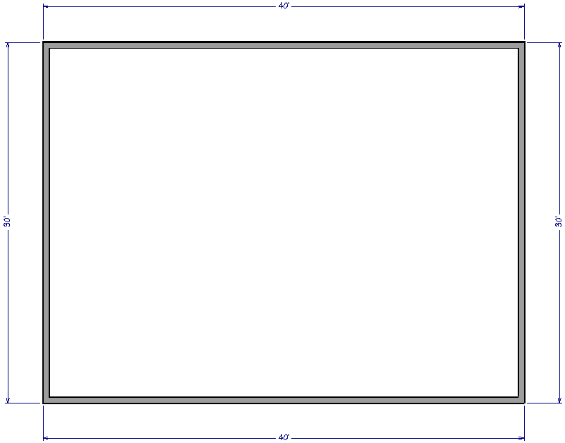 Floor plan view of the basic structure