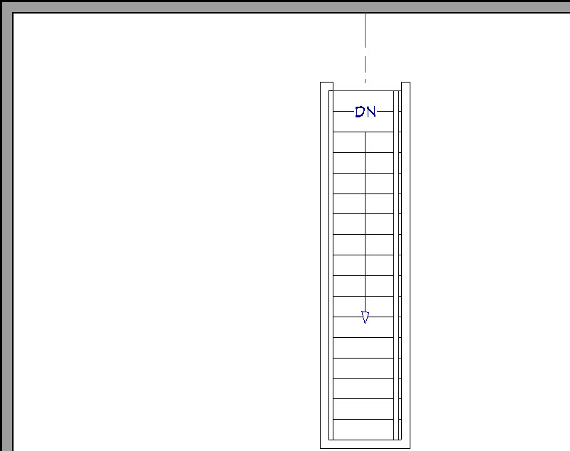 Stairwell going down from the second floor