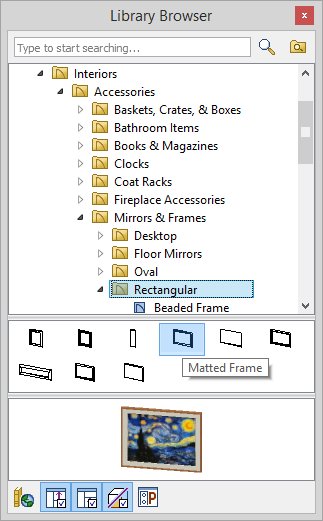 placing a picture painting