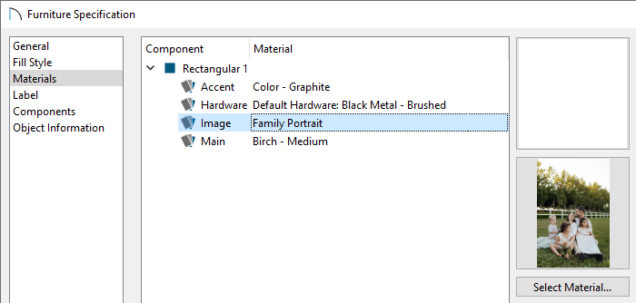 Apply the custom picture to the picture frame