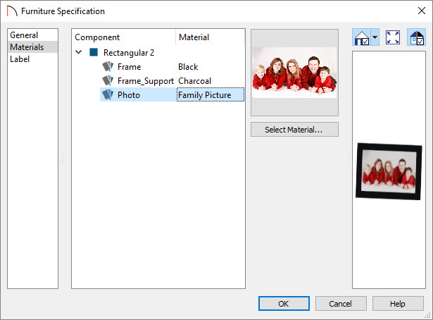 Apply the custom picture to the picture frame