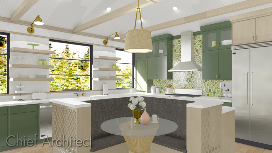 Physically Based Rendering of a kitchen