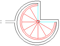 curved railing placed around the spiral stairs