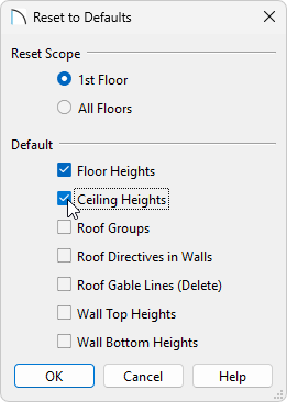 Reset to Defaults 