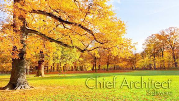 Custom Backdrop in Chief Architect of Autumn Trees