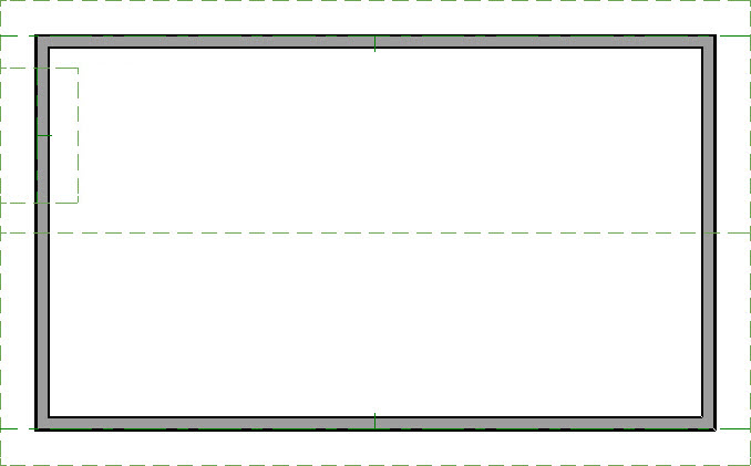 Manually created roof plane placed in a plan view