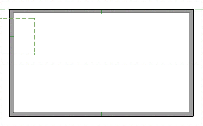 Manually created roof plane placed in a plan view