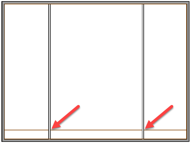 Delete the Molding Line segments that cross interior walls Arrows pointing to areas where molding line segments are to be deleted as they cross interior walls