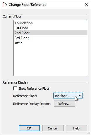 Change what floor you currently see and want to reference.