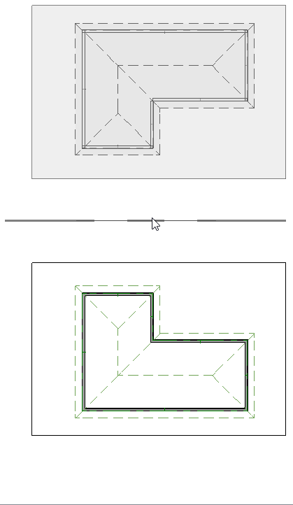 Using the Reflect About Object tool to mirror a structure about a CAD line