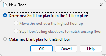 New Floor dialog where exterior walls can be replicated