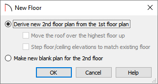 New Floor dialog where exterior walls can be replicated