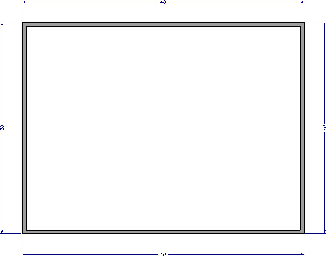 40' x 30' plan view of a structure