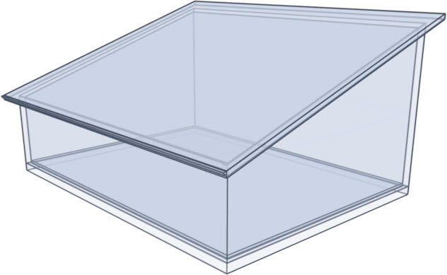 Shed roof glass rendering