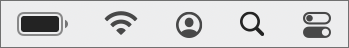 macOS menu bar with the Spotlight tool