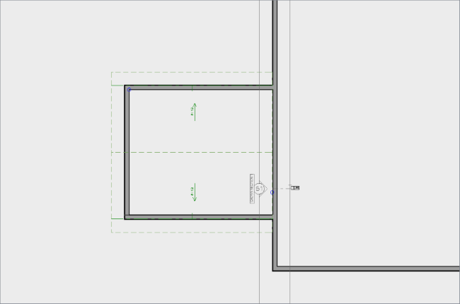 drag the backclipped cross section from the add-on structure into the main house