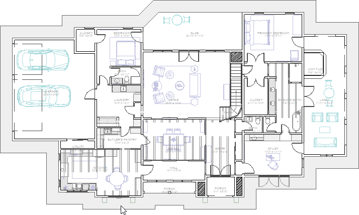 Selecting the exterior room