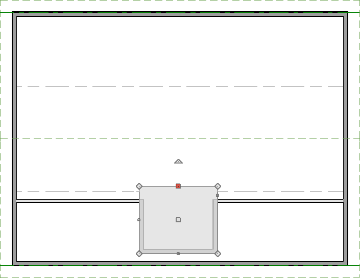 Floor plan view showing Skylight placed over dormer walls