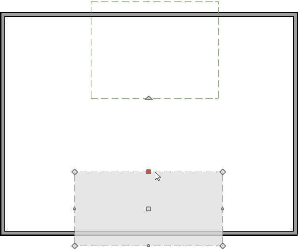 Selecting the top edge of the bottom roof plane