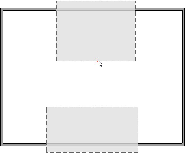 Clicking the bottom edge of the top roof plane with Join Roof Planes tool