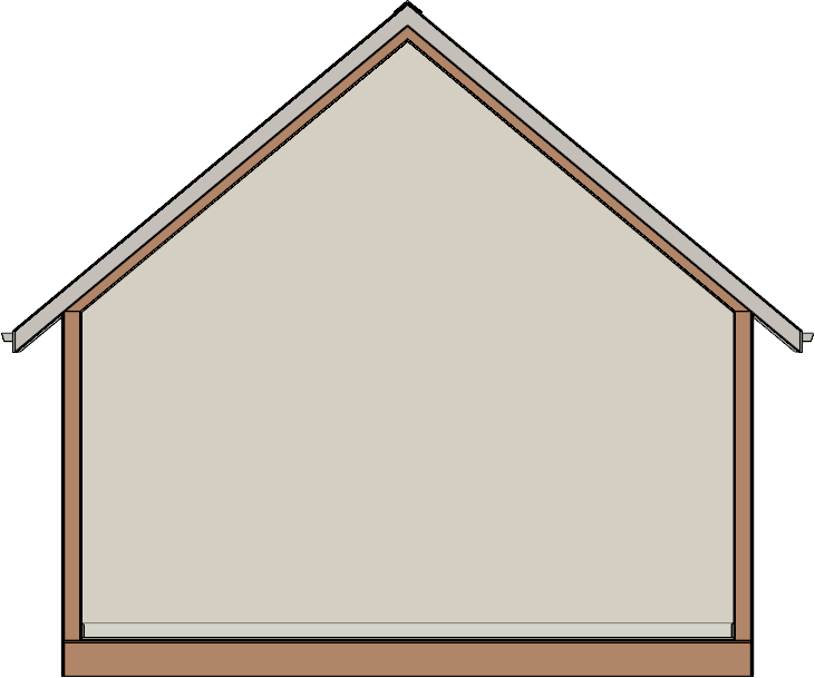 Initial cross section view of the structure