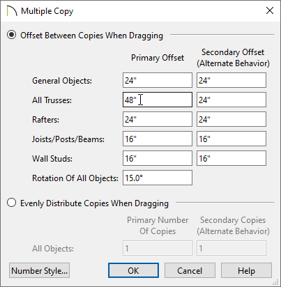 Multiple Copy dialog here the interval can be set