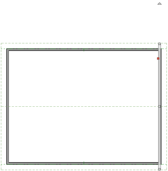 Truss moved to be over wall Truss is moved over the wall - dimension value of distance to wall reduced to zero