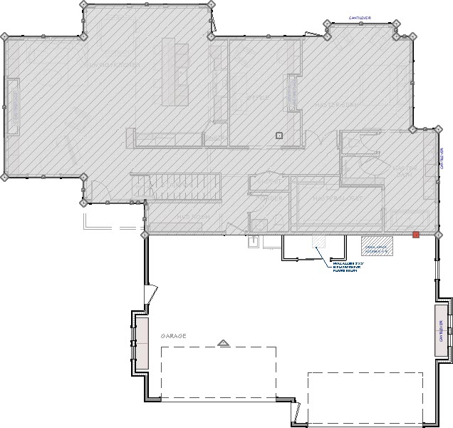 A Living Area Polyline was created from the exterior room