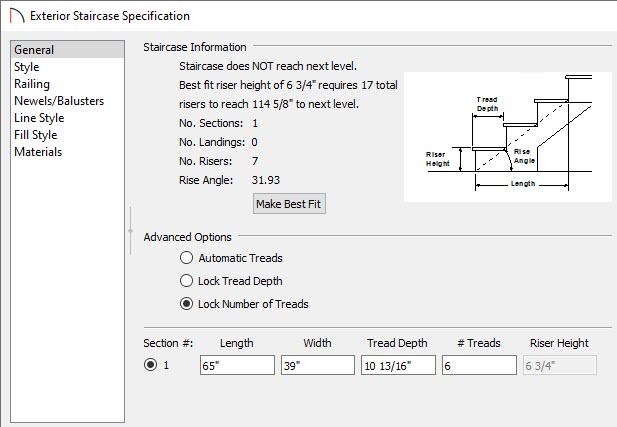Riser Calculation Chart