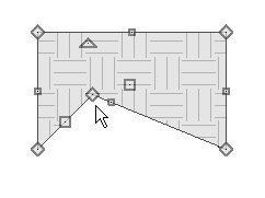 Once you've add breaks to the edge, use the Edit Handles to edit the shape.