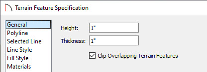 Check the Clip Overlapping Terrain Features box on the General panel