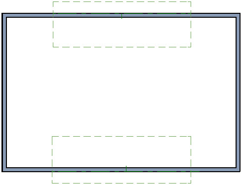 Draw two roof planes opposite one another