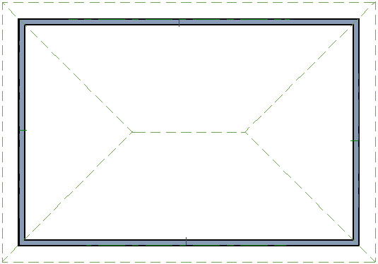 Hip roof created manually