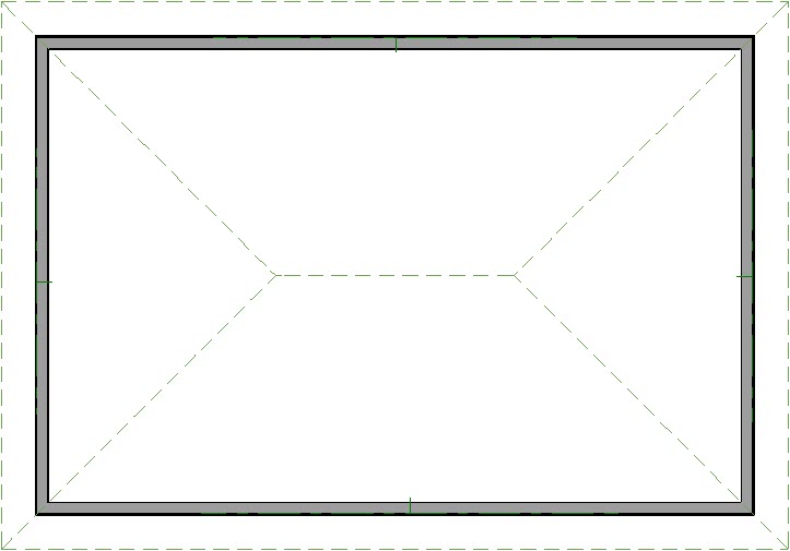 Hip roof created manually